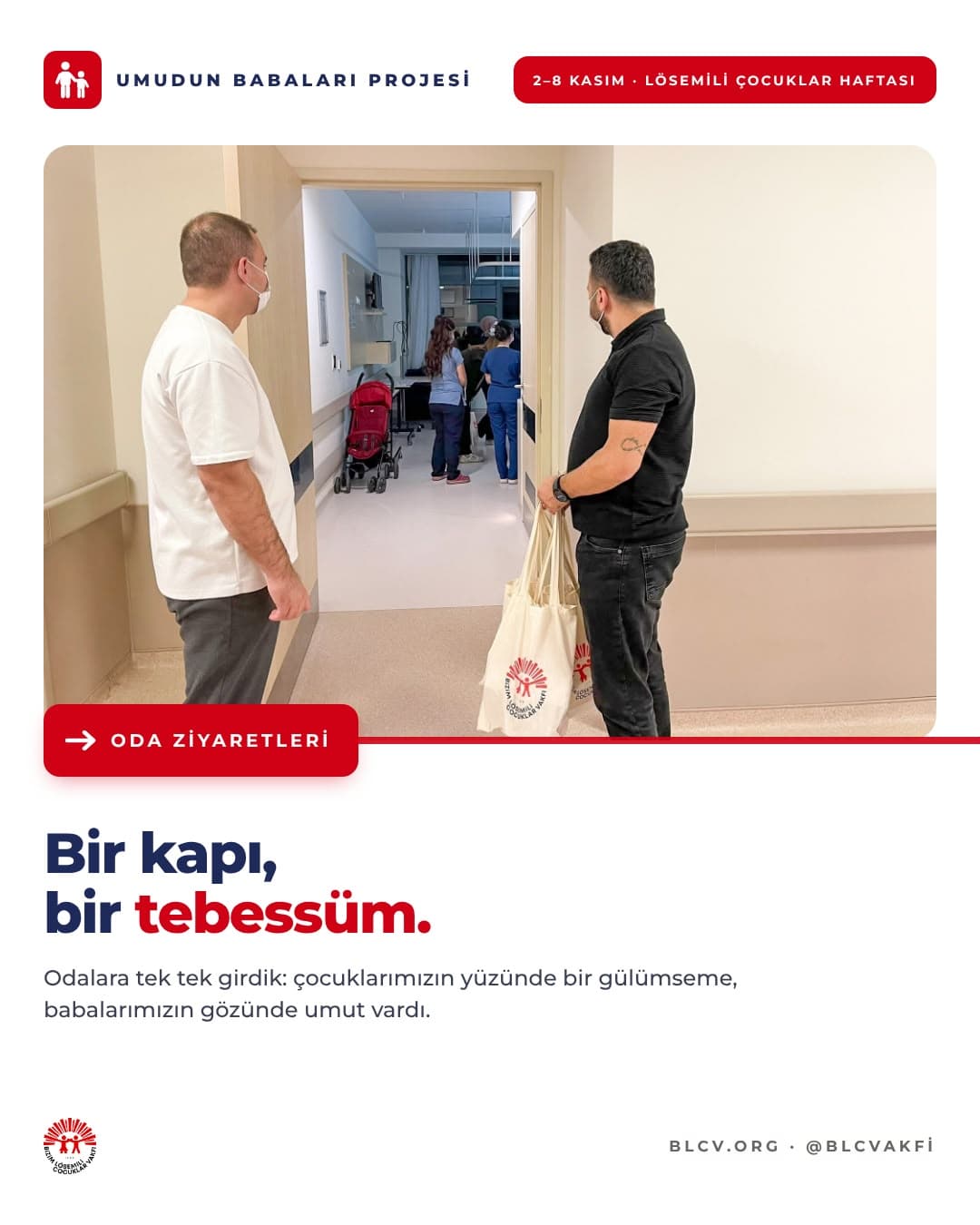Babalar, hasta odalarını tek tek ziyaret ediyor